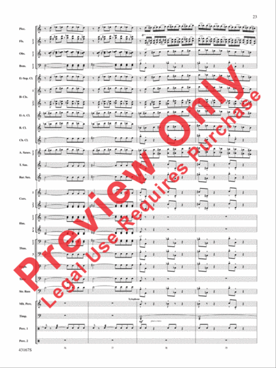 Down to the Sea in Ships (from the NBC TV Film Project 20) Concert Band scores gallery preview page 24