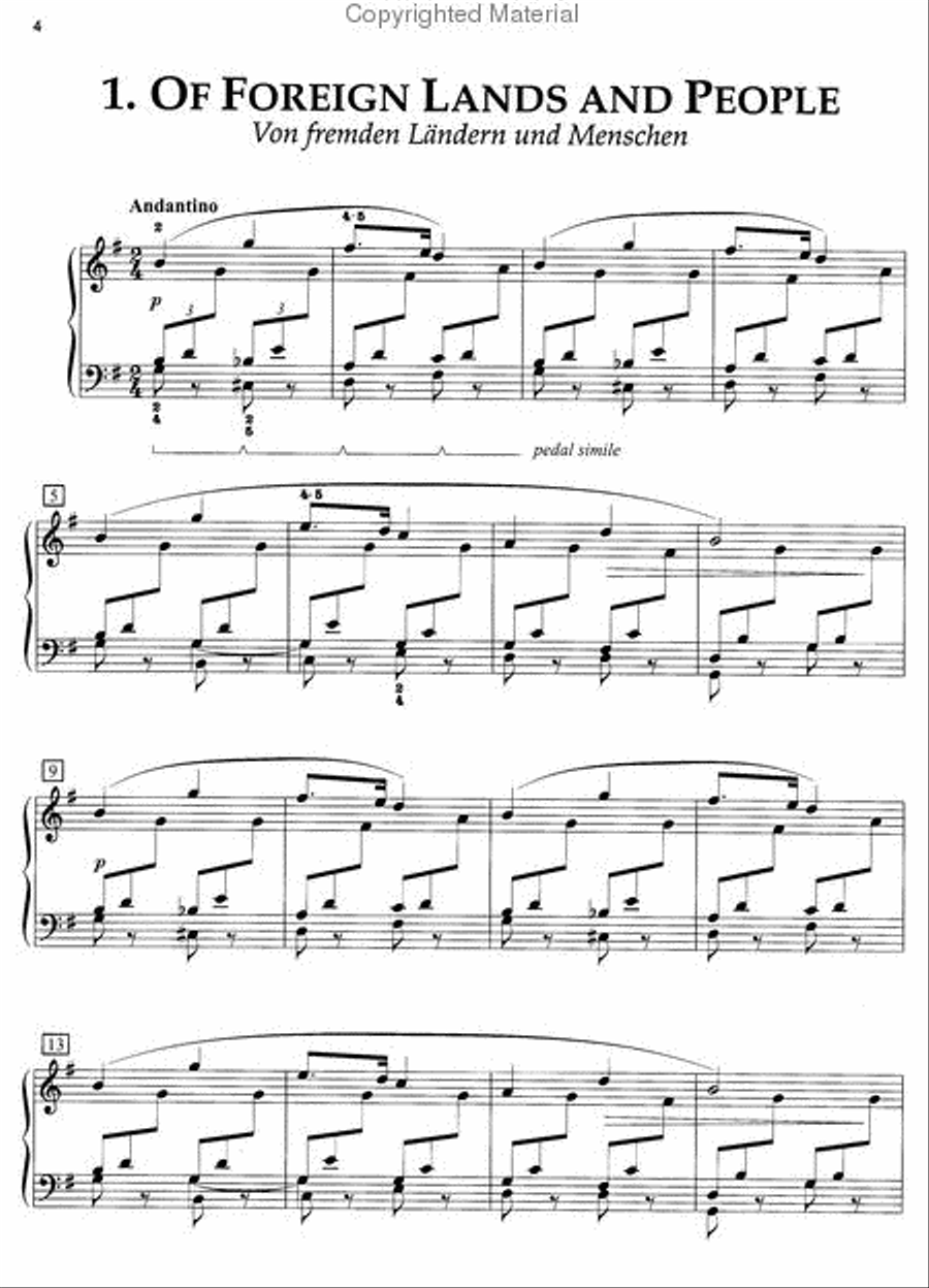 Schumann Scenes From Childhood, Opus 15