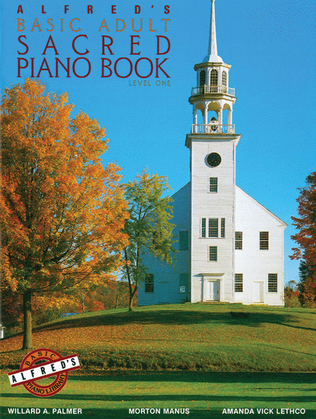 Book cover for Alfred's Basic Adult Piano Course Sacred Book, Book 1