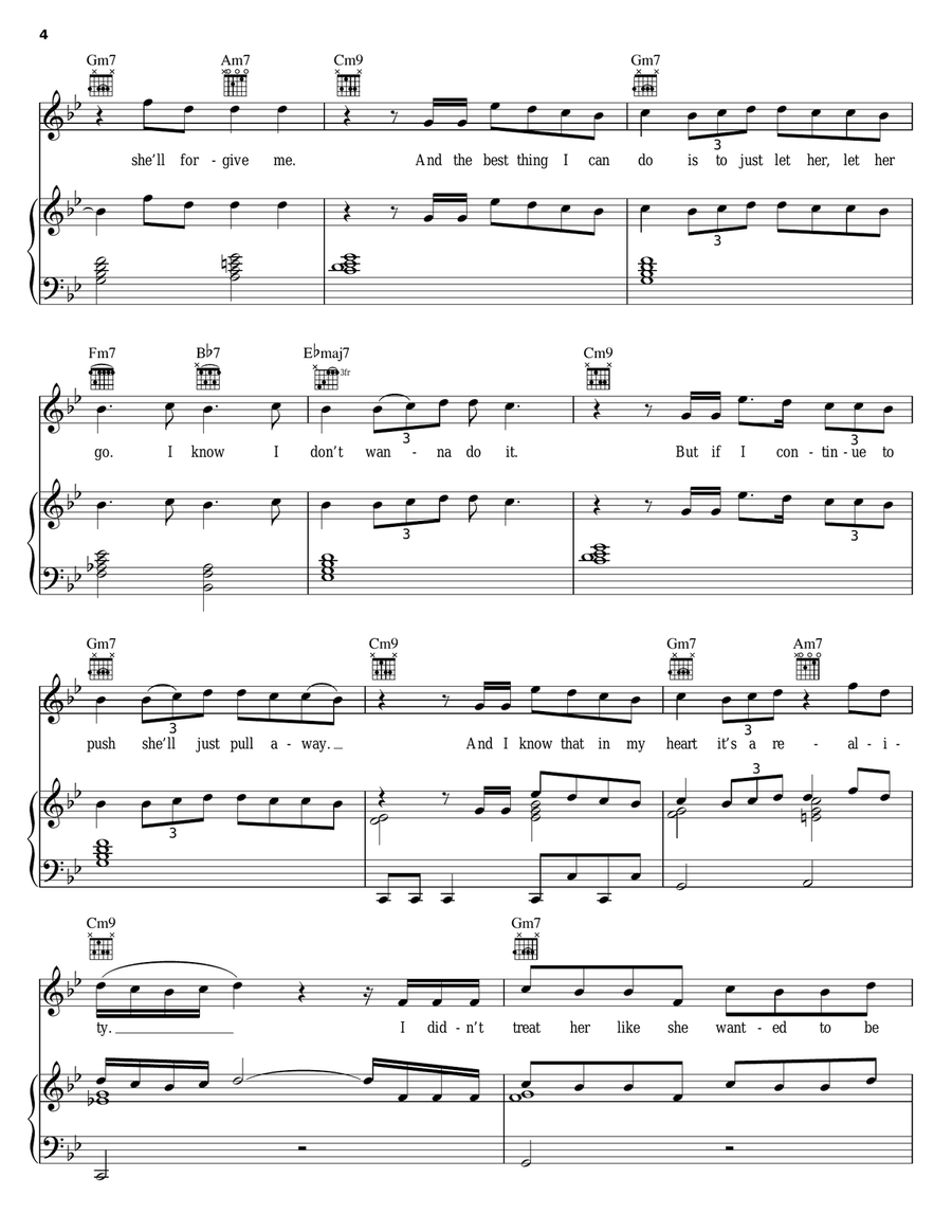 Walked Outta Heaven Piano, Vocal, Guitar scores gallery preview page 4