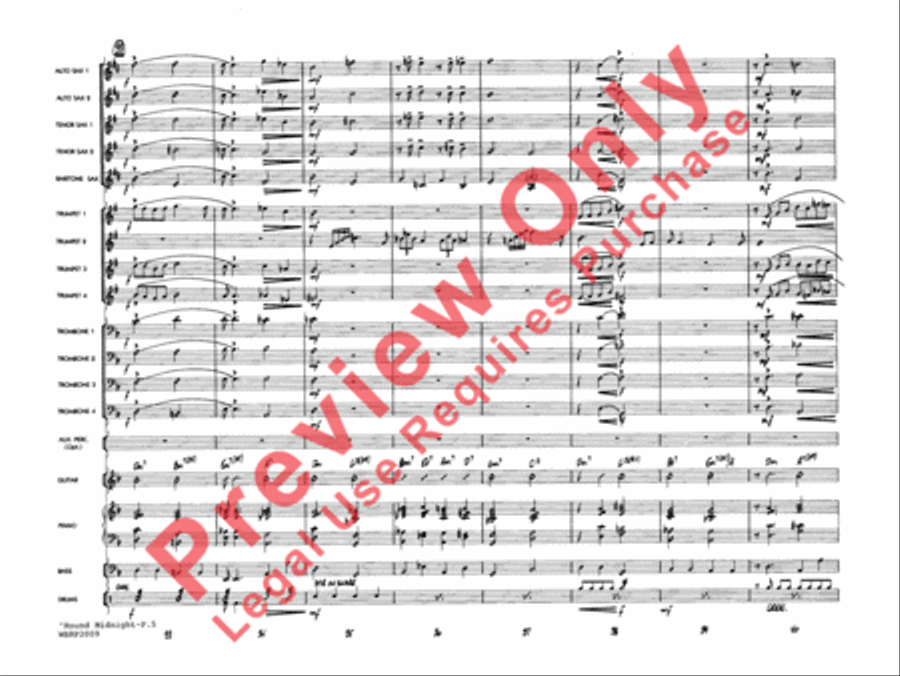 'Round Midnight Jazz Ensemble scores gallery preview page 7