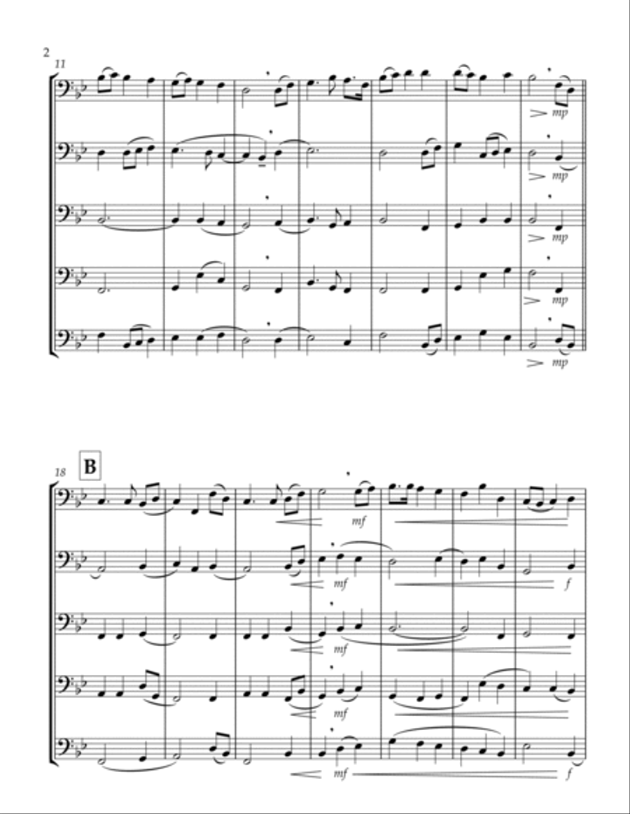 I Vow to Thee, My Country (Thaxted) (Bb) (Trombone Quintet) Brass Ensemble scores gallery preview page 2