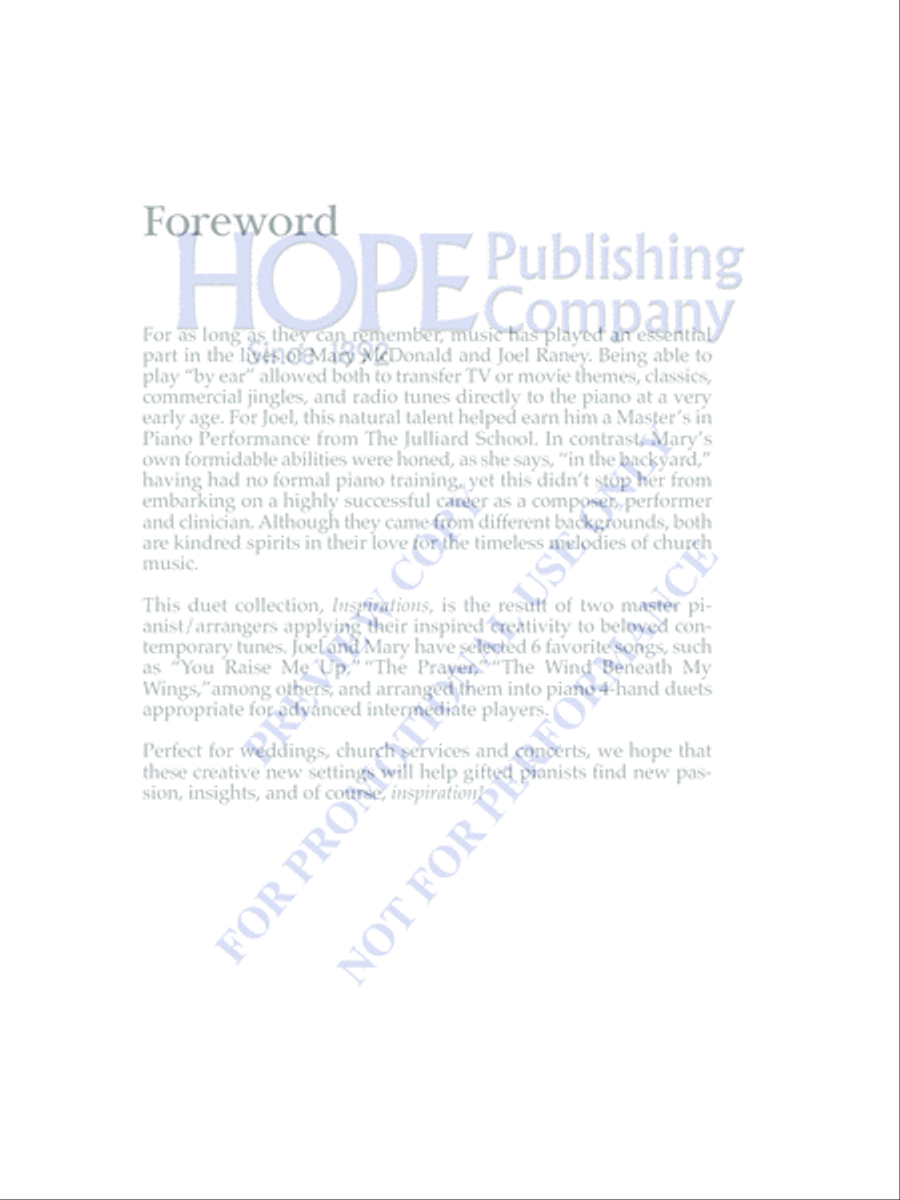 Inspirations: for 4-Hand Piano Piano Accompaniment scores gallery preview page 4