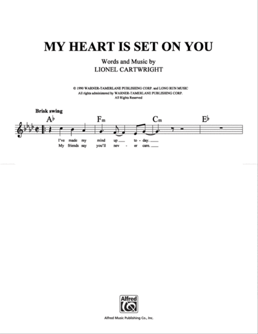 My Heart Is Set on You My Heart Is Set on You School and Community scores gallery preview page 1