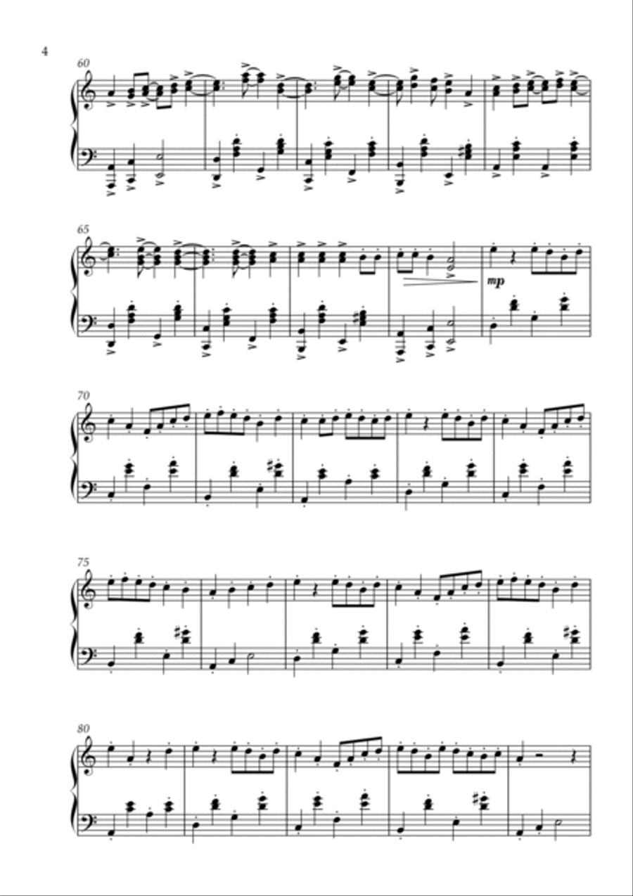 My Ordinary Life Piano Solo scores gallery preview page 4