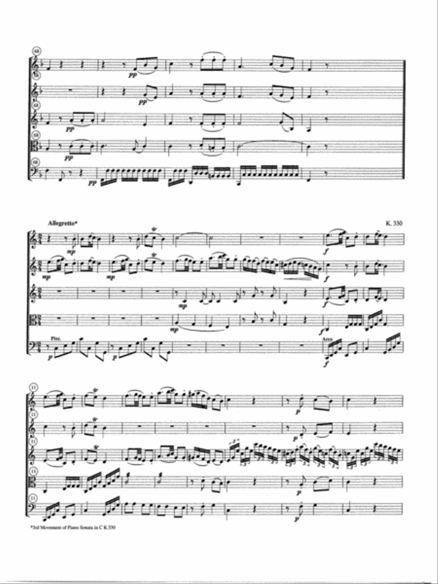 Quintet in C Major, K. 309/330 School and Community scores gallery preview page 4