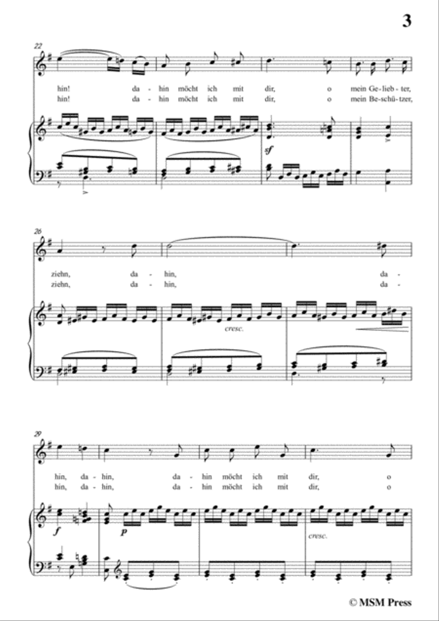 Schubert-Mignons Gesang,in G Major,for Voice&Piano Voice scores gallery preview page 5
