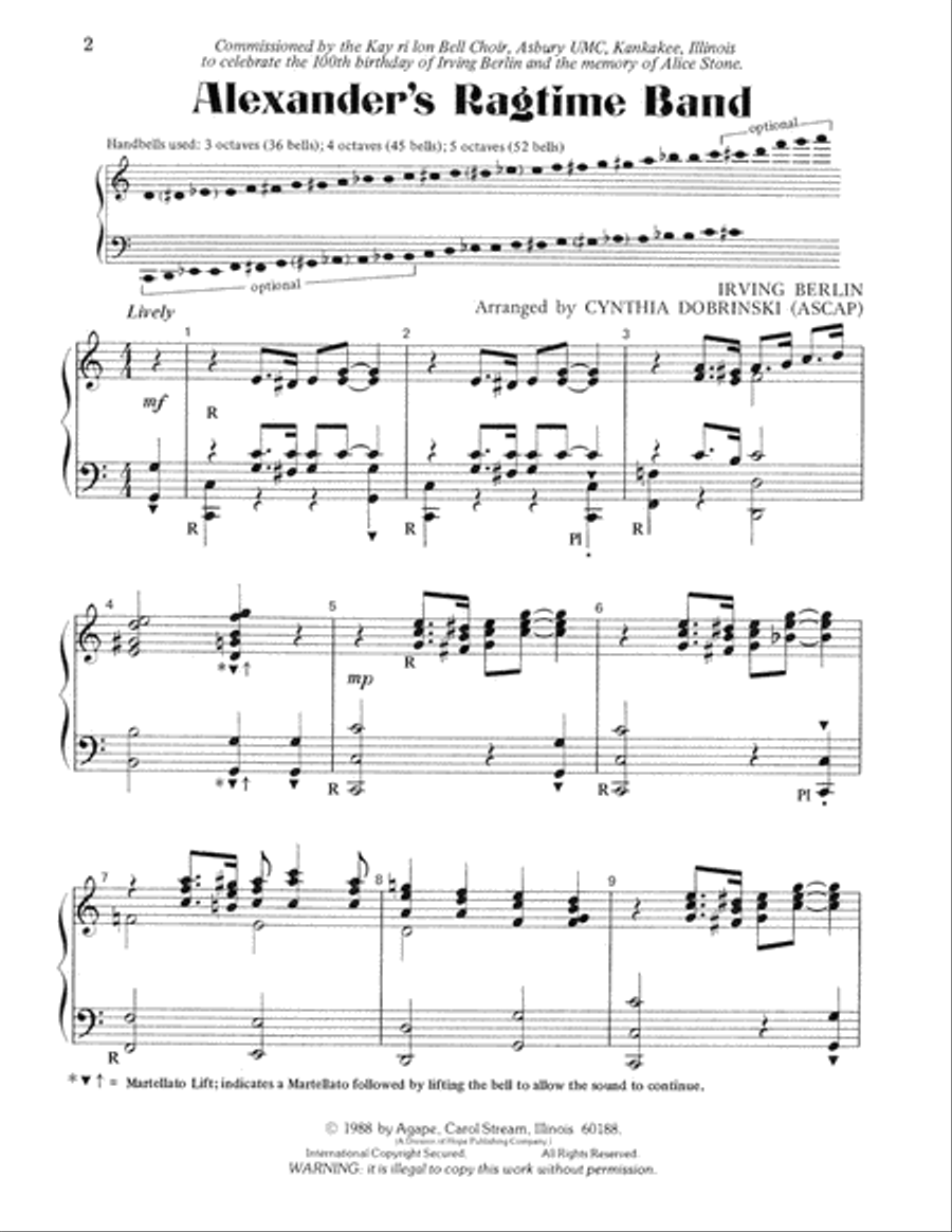 Alexander's Ragtime Band Alexander's Ragtime Band 5-Octaves scores gallery preview page 2