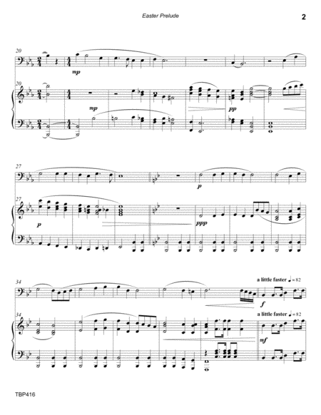 EASTER PRELUDE medley - TROMBONE SOLO with Piano Accompaniment image number null