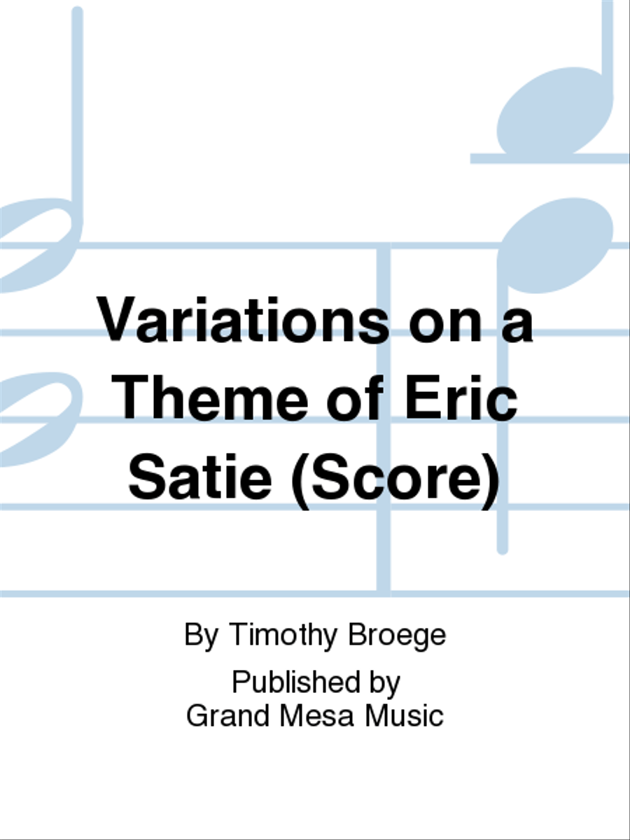 Variations on a Theme of Eric Satie String Orchestra scores gallery preview page 1