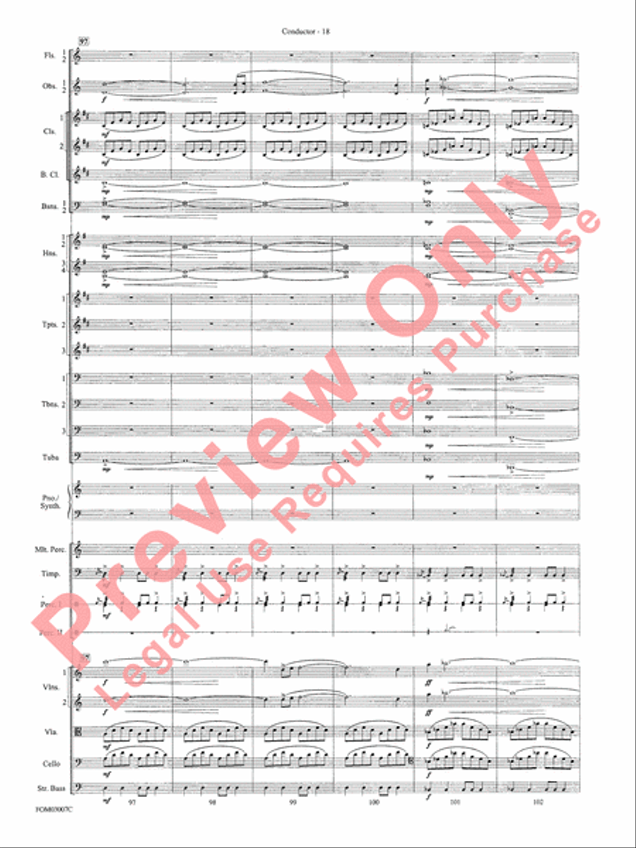 Symphonic Suite from Lord of the Rings: The Two Towers - Conductor Score