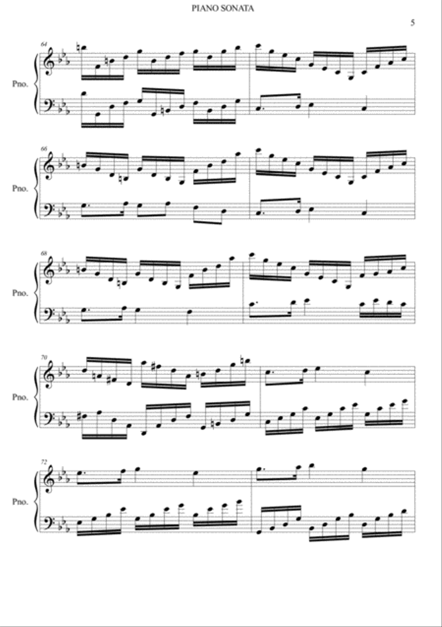 PIANO SONATA PIANO SONATA Piano Solo scores gallery preview page 5