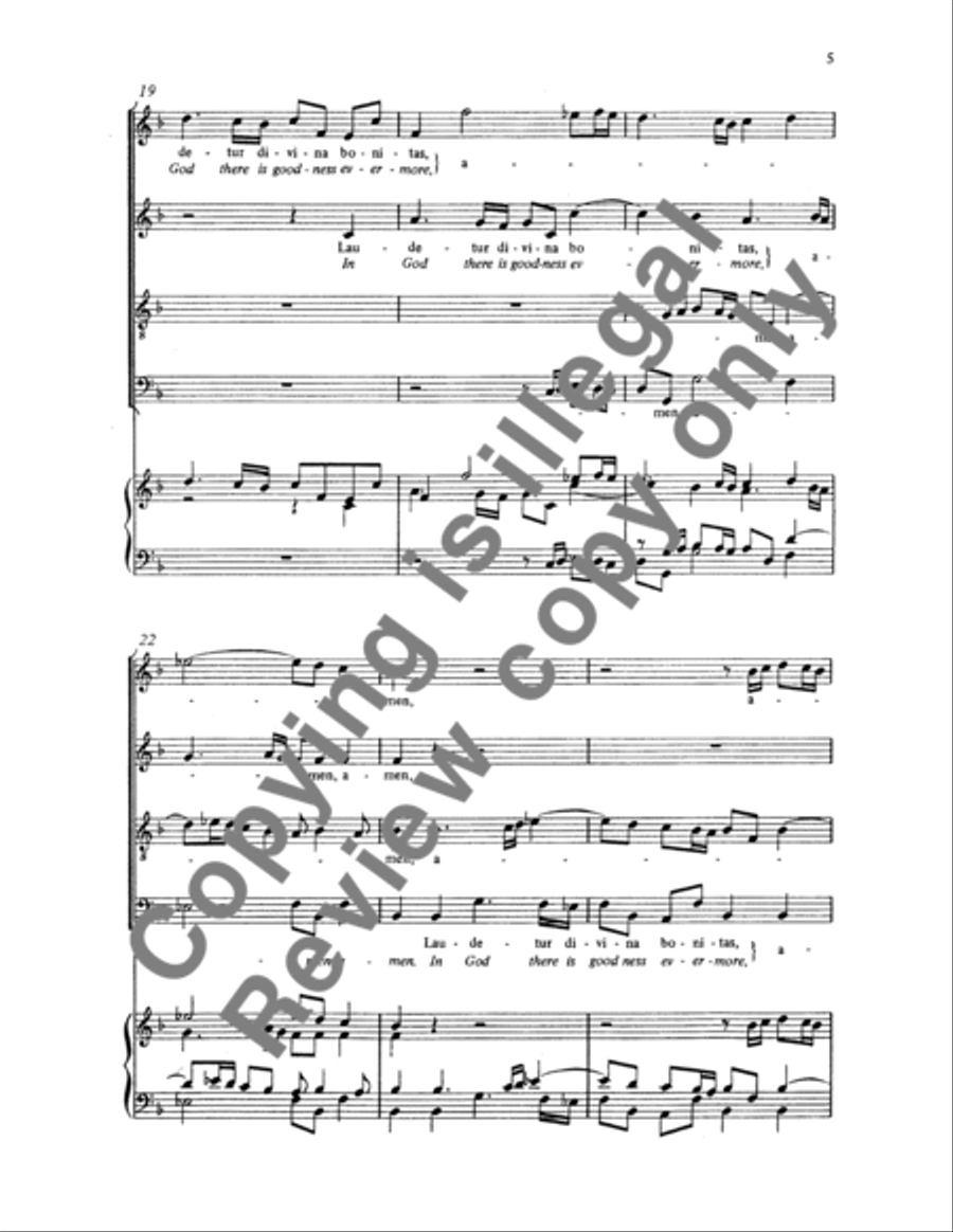 Sanctum Domini Dei nomen est (Lord God, we praise thy holy name) 4-Part scores gallery preview page 11