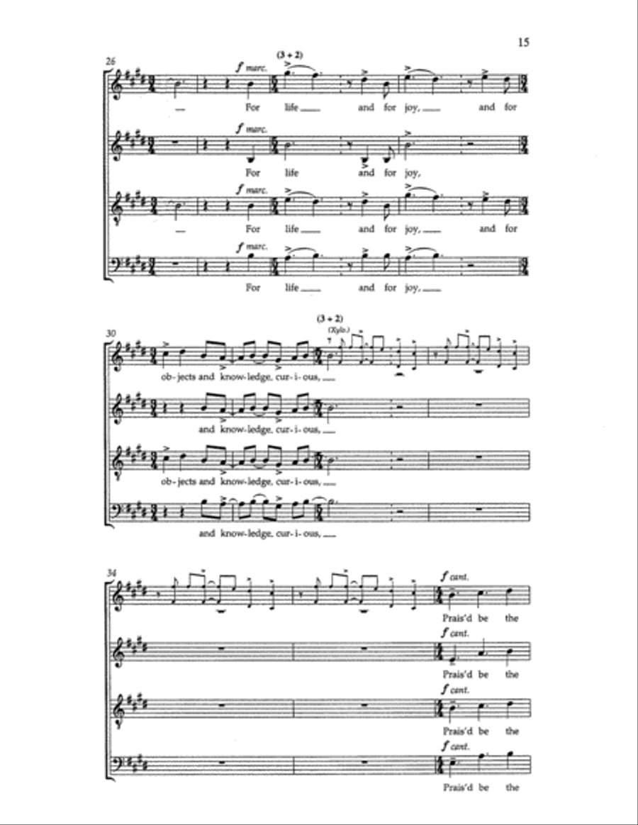 Invocation and Dance 4-Part scores gallery preview page 15