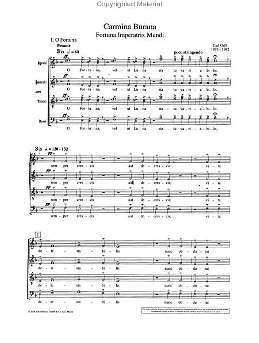 Carmina Burana Choir scores gallery preview page 2