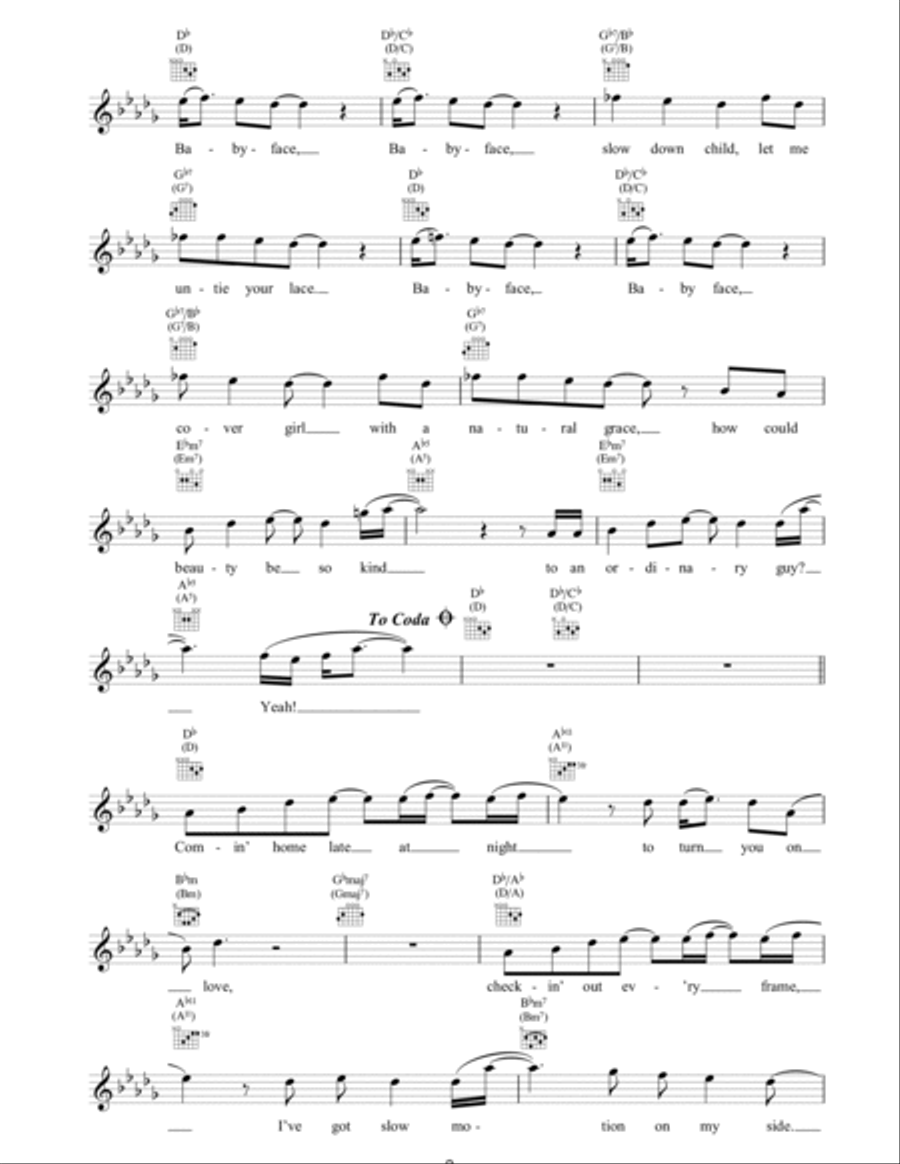 Babyface Babyface Piano scores gallery preview page 2