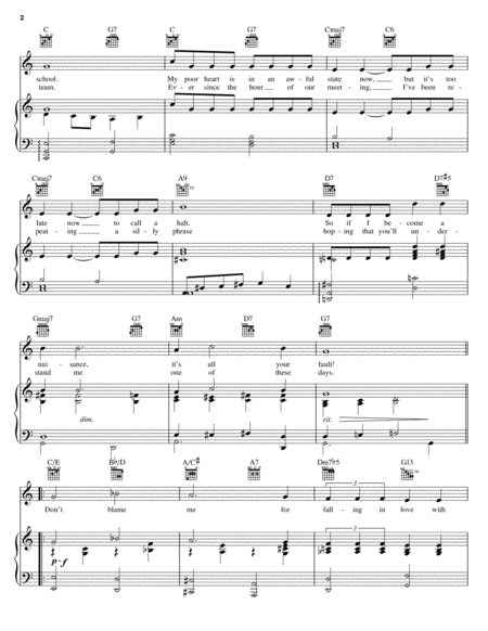 Don't Blame Me by Dorothy Fields Piano, Vocal, Guitar - Digital Sheet Music