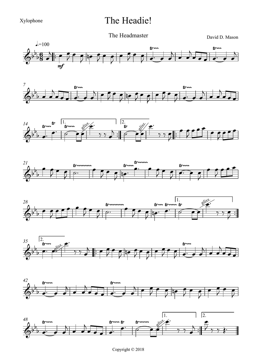 The Headie! (The Headmaster) Piano scores gallery preview page 2