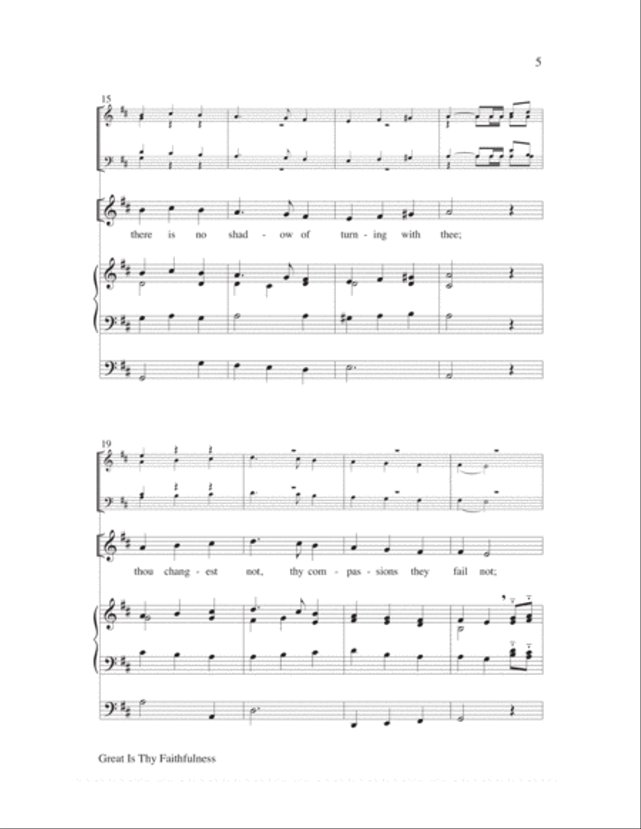 Great is Thy Faithfulness Choir scores gallery preview page 5
