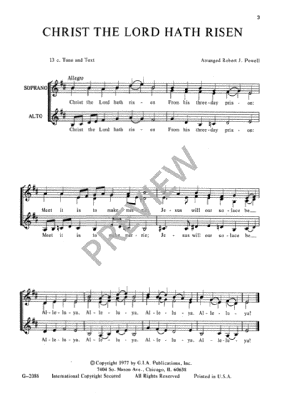 Eight Short Easter Carols SSA scores gallery preview page 4