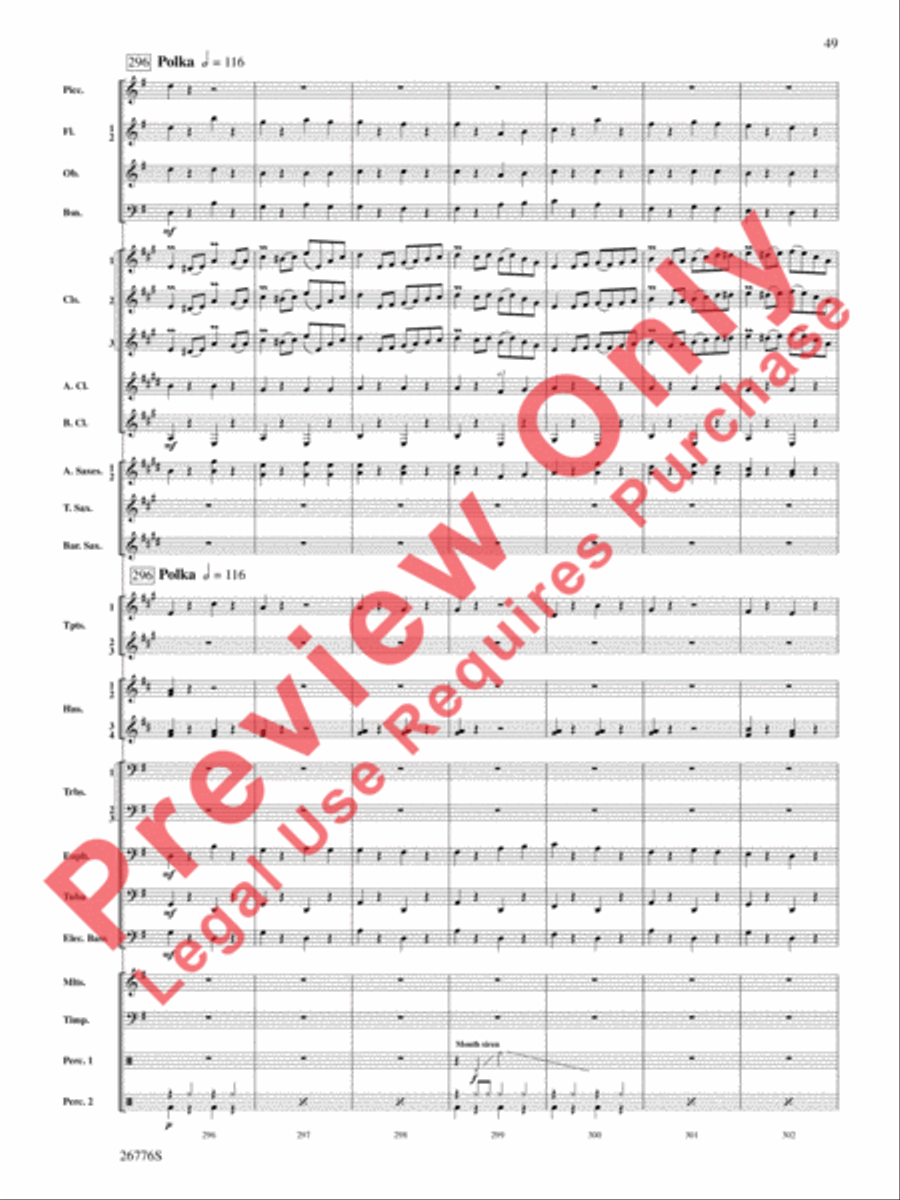 The Music of Disneyland Concert Band scores gallery preview page 50