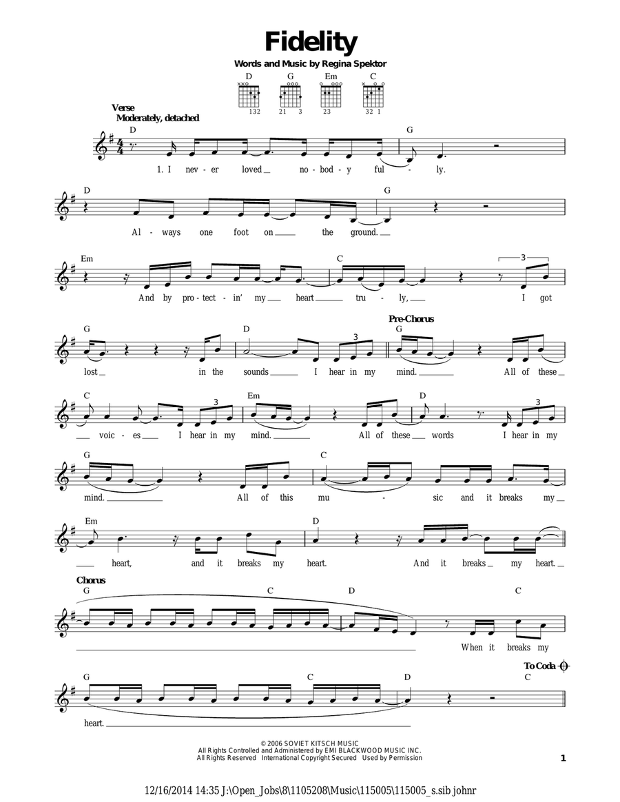 Fidelity Fidelity Acoustic Guitar scores gallery preview page 1