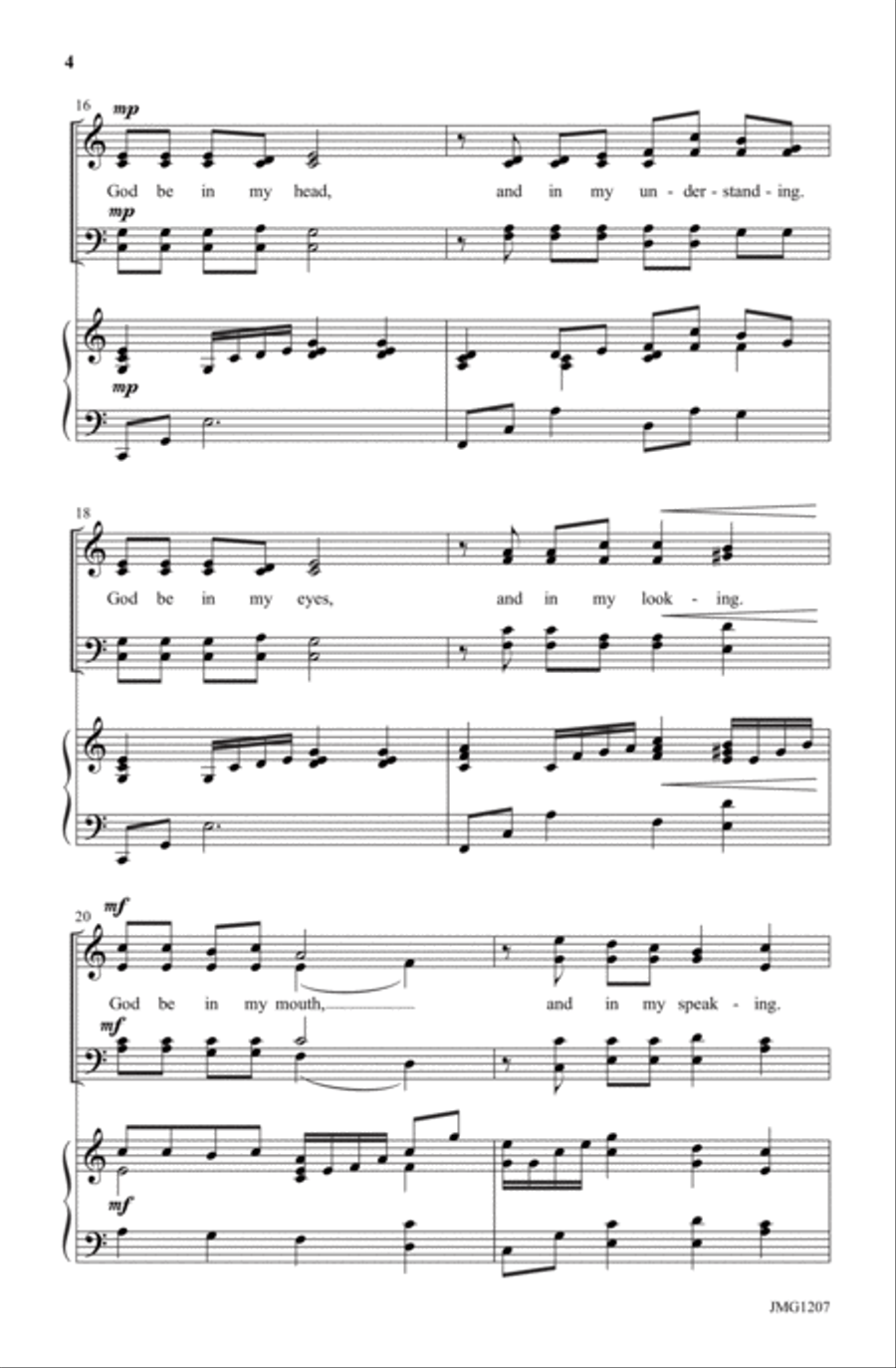 A Parting Prayer 4-Part scores gallery preview page 4