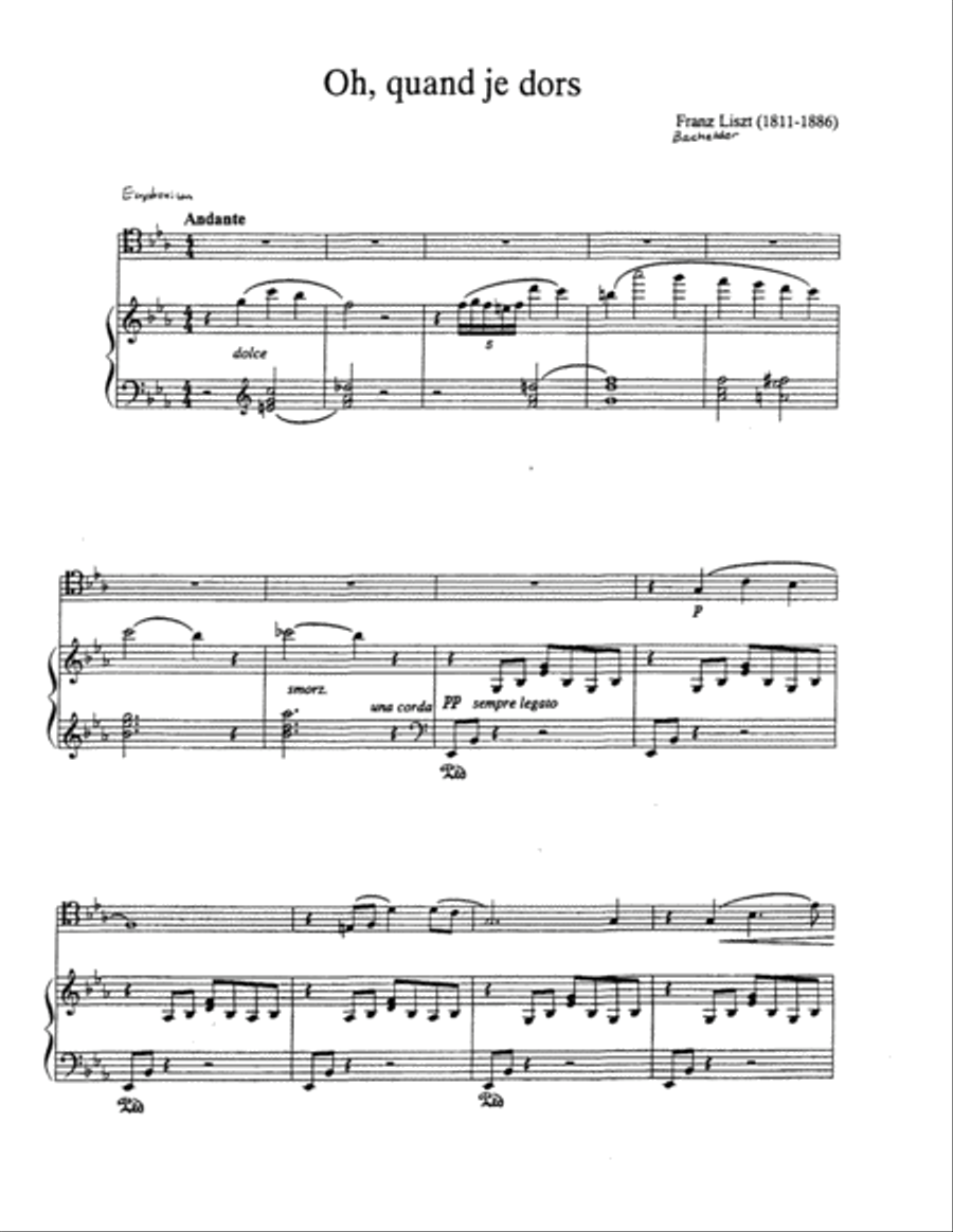 Oh, Quand je Dors Euphonium scores gallery preview page 3