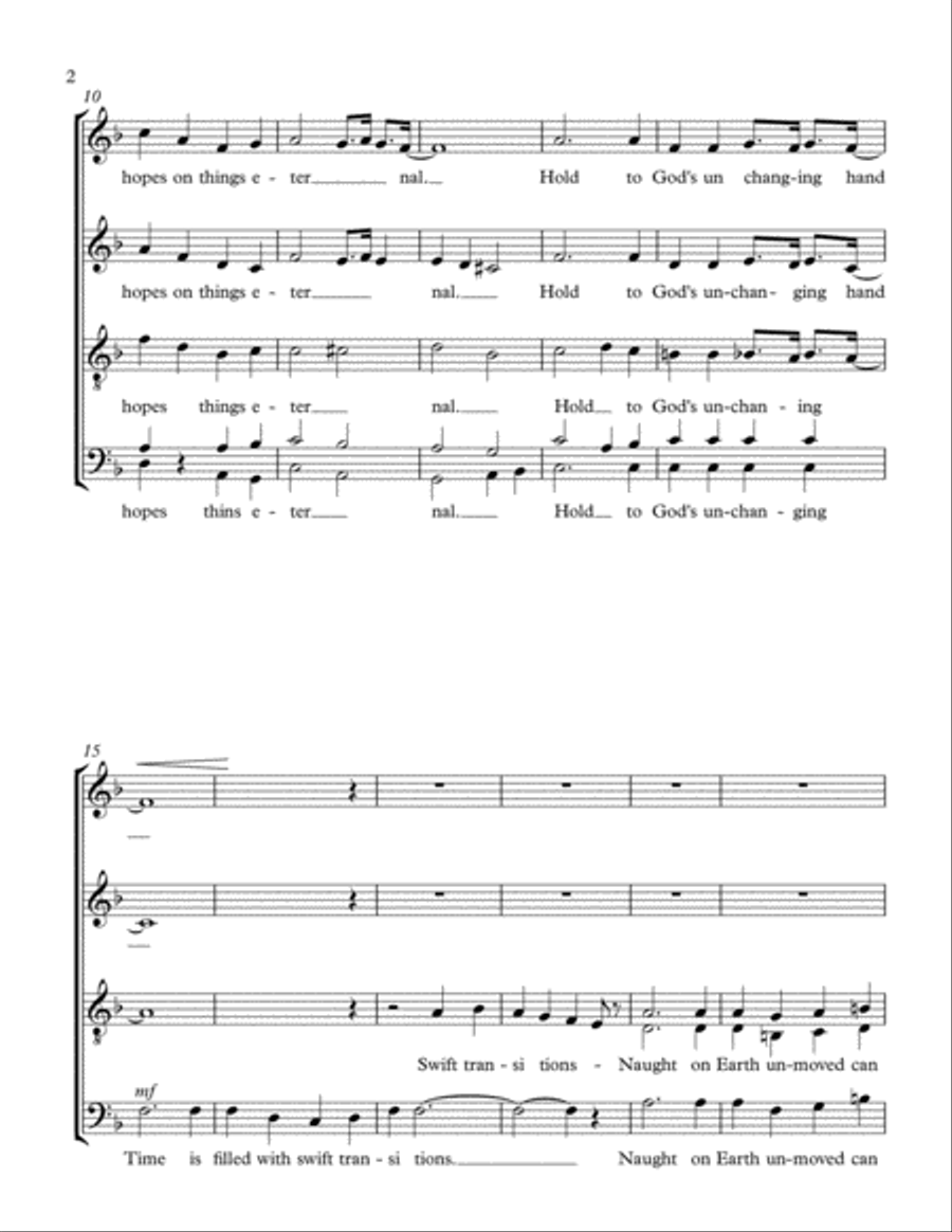 Hold To His Hand Hold To His Hand 4-Part scores gallery preview page 2