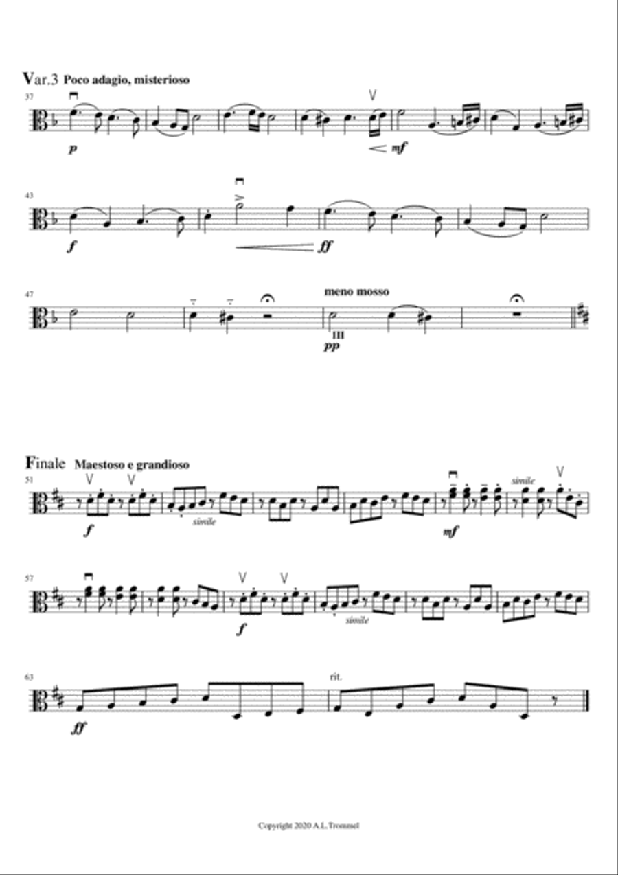VIOLA TRIO VERSION: Variations on 