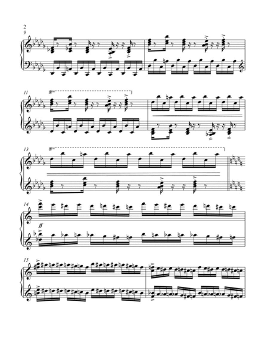 12. Ubhejane the Rhino Piano Solo scores gallery preview page 2