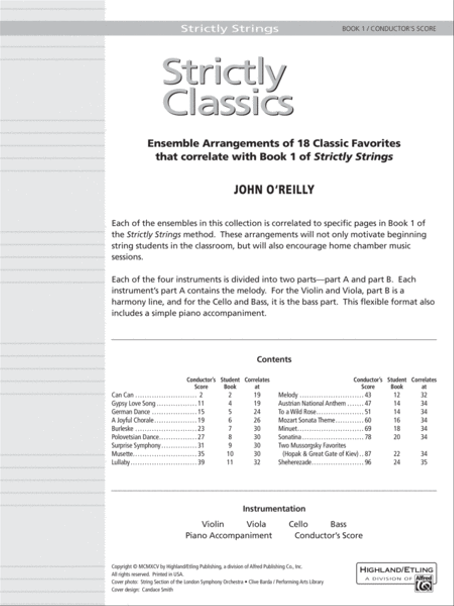 Strictly Classics, Book 1 Chamber Orchestra scores gallery preview page 2