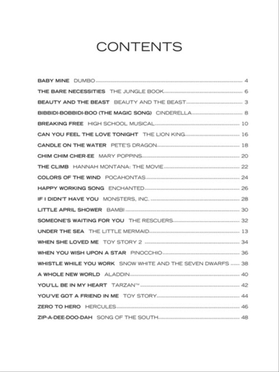 Really Easy Piano – Disney Easy Piano scores gallery preview page 2