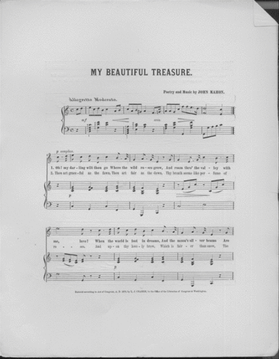 My Beautiful Treasure. Song & Chorus Choir scores gallery preview page 2