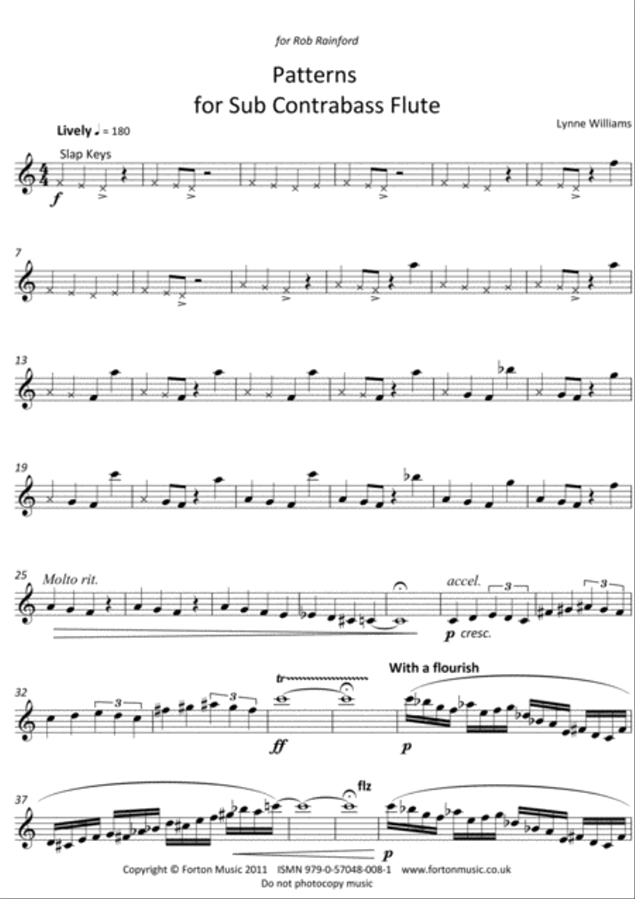 Patterns for Sub Contrabass Flute Flute Solo scores gallery preview page 2