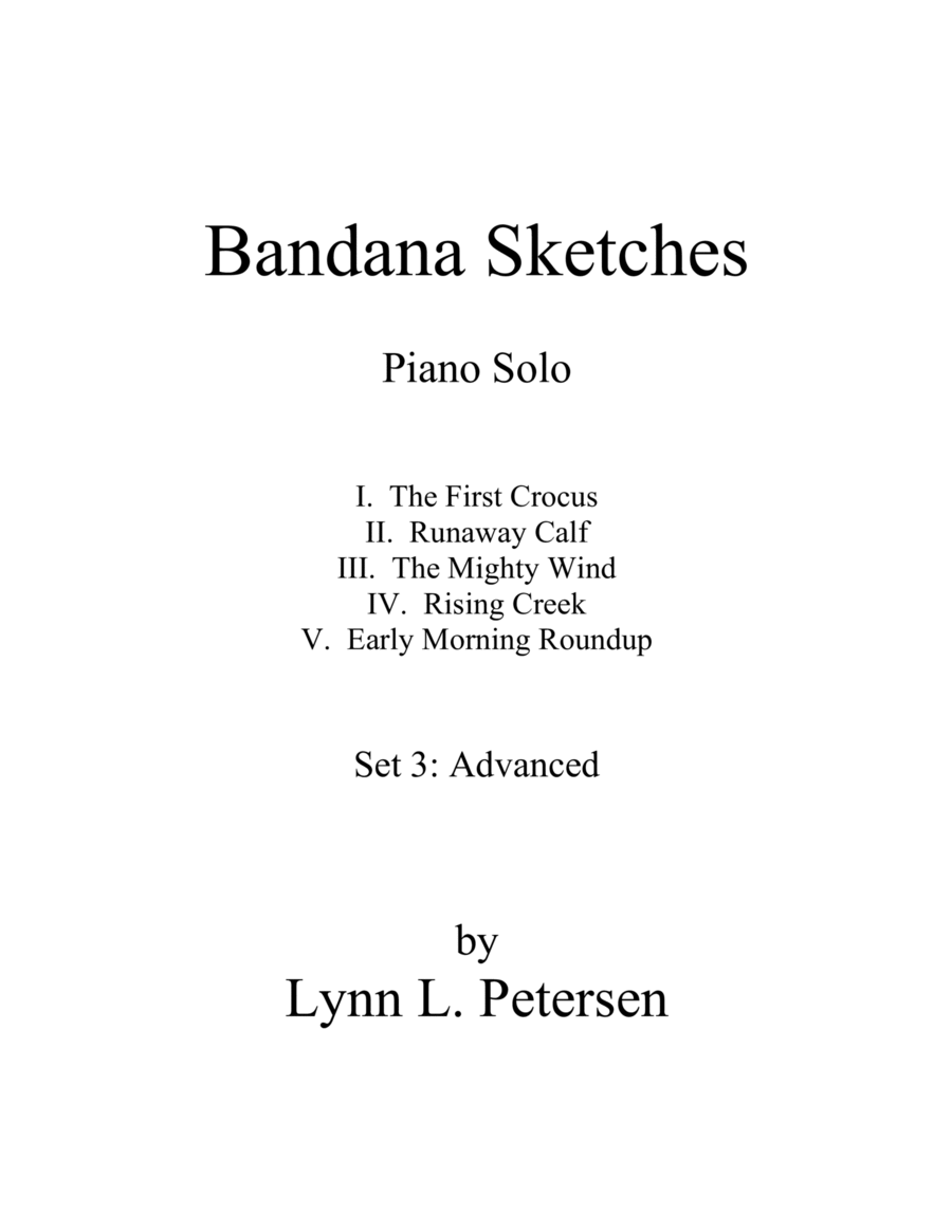 Bandana Sketches (Set 3 - Advanced) - piano solo image number null