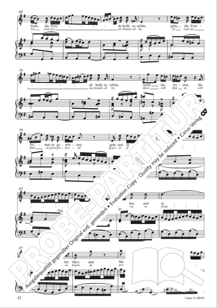 Christmas oratorio (Weihnachtsoratorium, Teile I-III) 4-Part scores gallery preview page 47