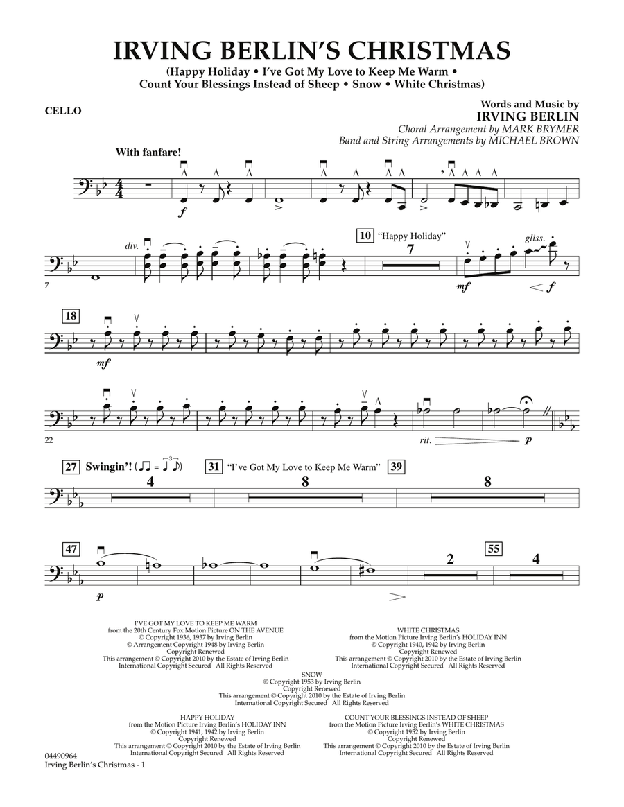 Irving Berlin's Christmas (Medley) - Cello