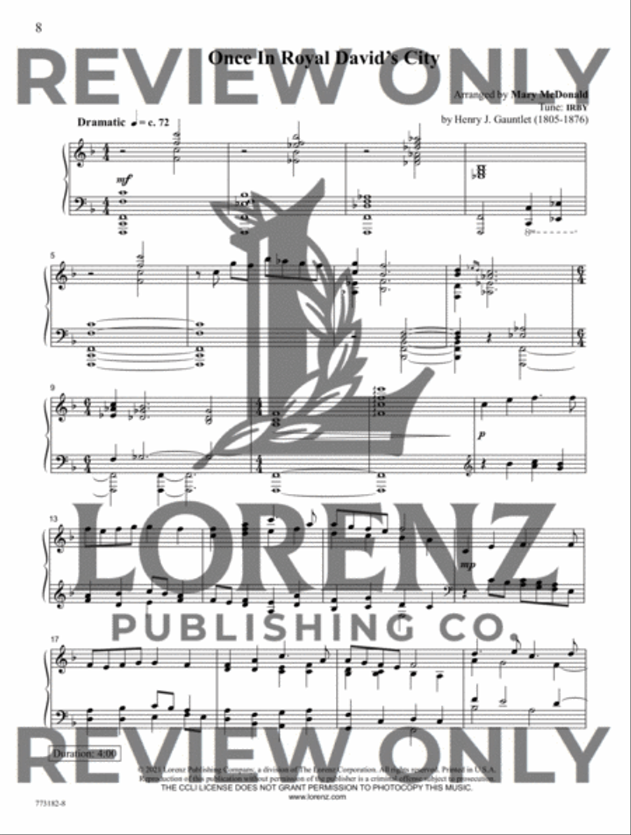 All Is Mary and Bright Piano Solo scores gallery preview page 4