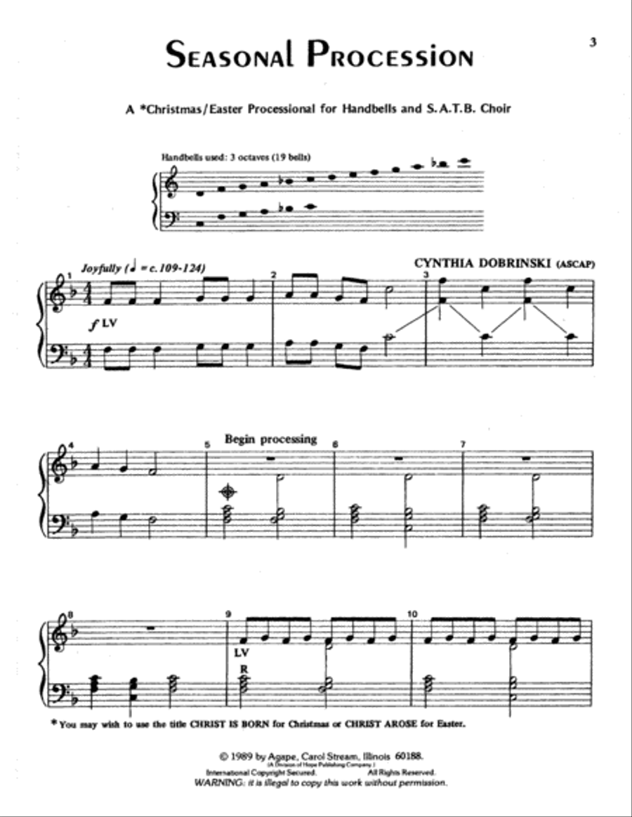 Seasonal Procession Choir scores gallery preview page 3