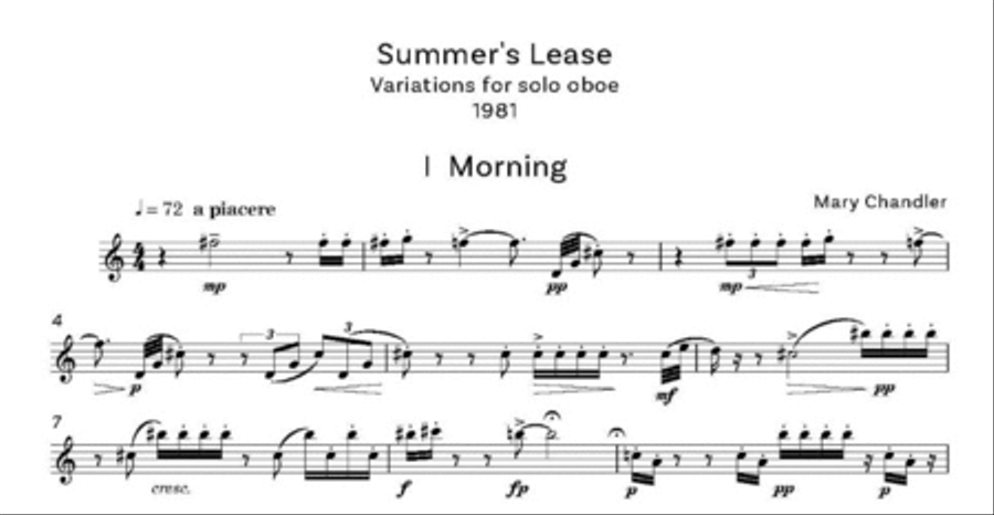 Summer's Lease Summer's Lease Oboe Solo scores gallery preview page 2