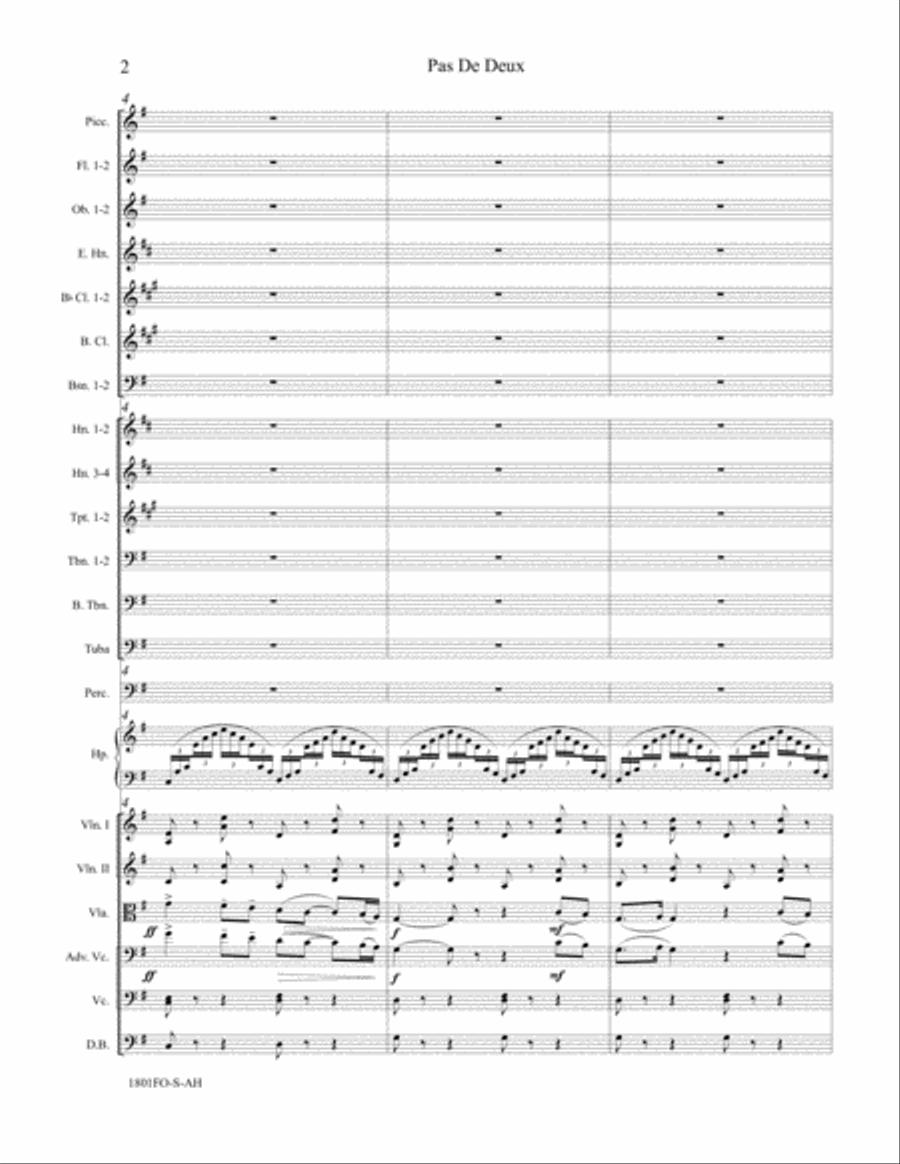 Pas de Deux from the Nutcracker Score (with Advanced Harp) Full Orchestra scores gallery preview page 6