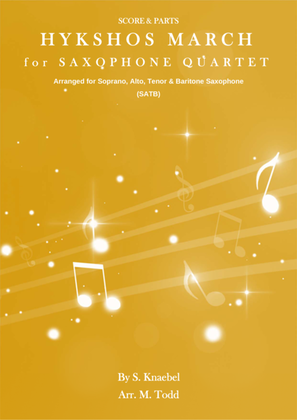 Book cover for Hykshos March for Saxophone Quartet (SATB)