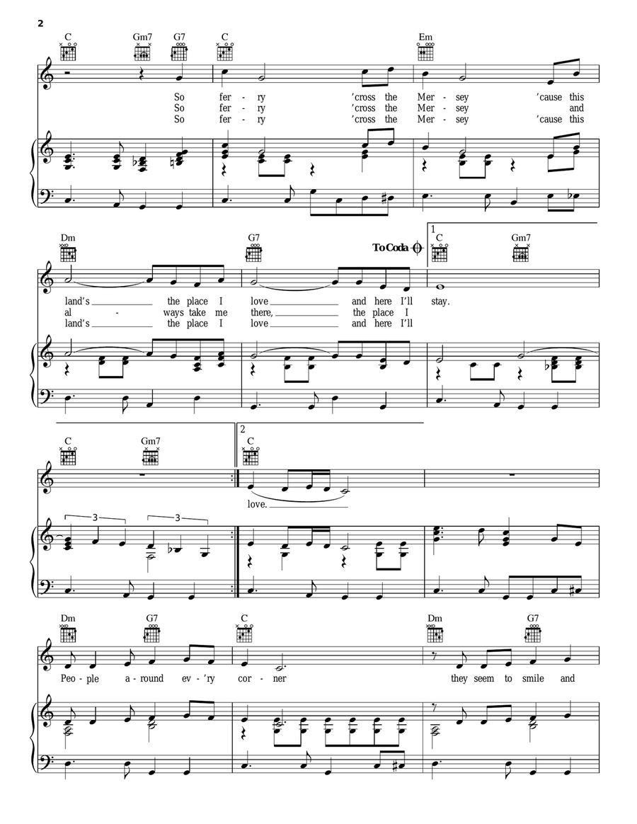 Ferry 'Cross The Mersey Acoustic Guitar scores gallery preview page 2