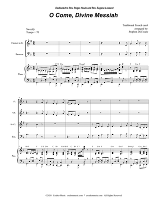 O Come, Divine Messiah (Woodwind Quartet and Piano)