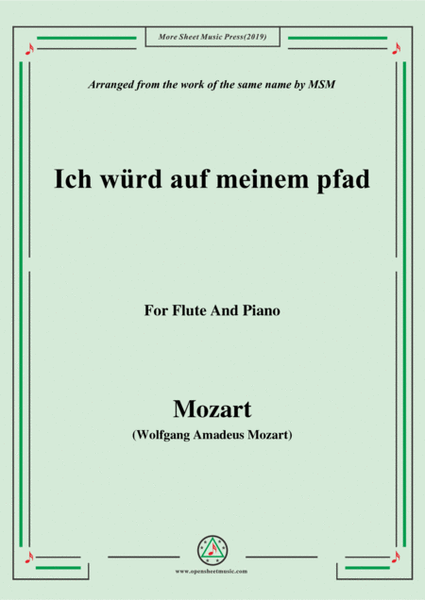 Mozart-Ich würd auf meinem pfad,for Flute and Piano image number null