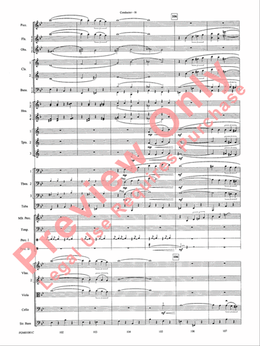 My Fair Lady (Medley) Full Orchestra scores gallery preview page 18