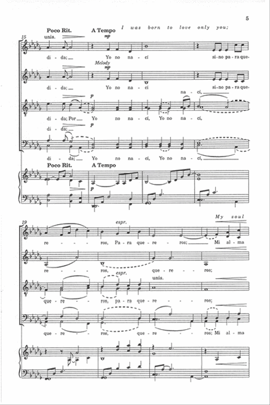 Amor de mi Alma - SATB divisi Divisi scores gallery preview page 4