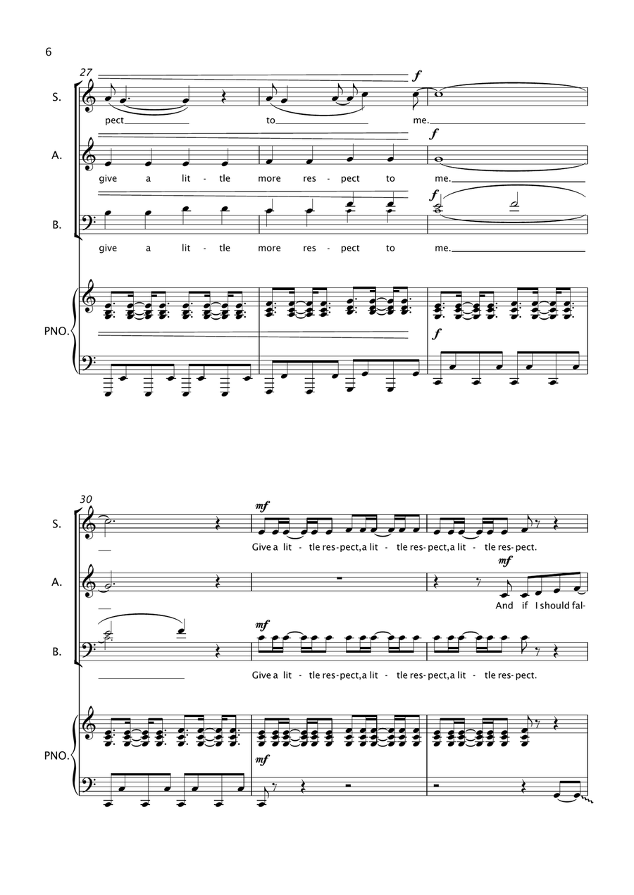 A Little Respect A Little Respect 3-Part scores gallery preview page 6