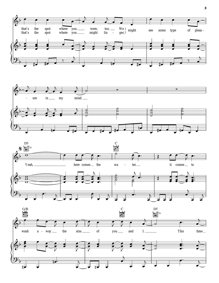 Slither Piano, Vocal, Guitar scores gallery preview page 3